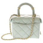 Chanel Vanity Top Handle Lambskin Leather 2-Way Hand Chain Shoulder Bag Gold — view 2