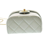 Chanel Vanity Top Handle Lambskin Leather 2-Way Hand Chain Shoulder Bag Gold — view 4