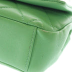 Chanel Quilted 18 Lambskin Leather Chain Shoulder Bag Gold Green — view 6
