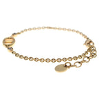 Dior CD Logo Rhinestone Chain Bracelet Gold — view 4
