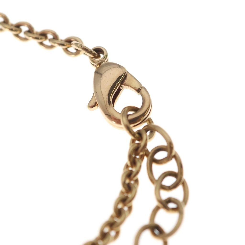 Dior CD Logo Rhinestone Chain Bracelet Gold — view 5