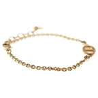 Dior CD Logo Rhinestone Chain Bracelet Gold — view 3