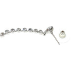 Chanel CC Logo Heart Rhinestone Drop Earrings Silver — view 5