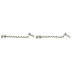 Chanel CC Logo Heart Rhinestone Drop Earrings Silver — view 3