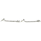 Chanel CC Logo Heart Rhinestone Drop Earrings Silver — view 4