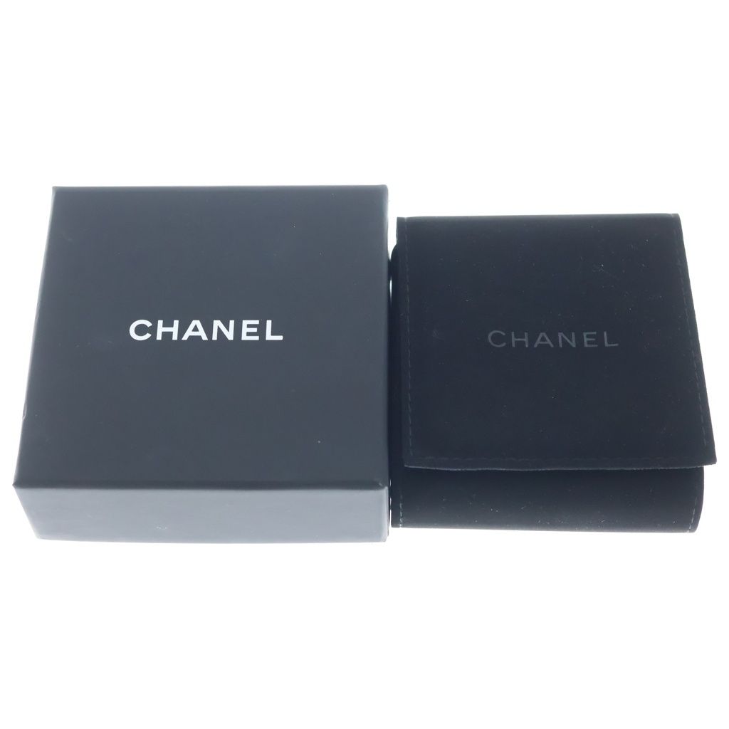 Chanel CC Logo Heart Rhinestone Drop Earrings Silver — view 6