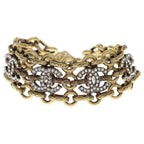 Chanel CC Logo Rhinestone Chain Bracelet Gold — view 4