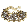 Chanel CC Logo Rhinestone Chain Bracelet Gold