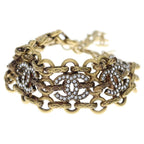 Chanel CC Logo Rhinestone Chain Bracelet Gold