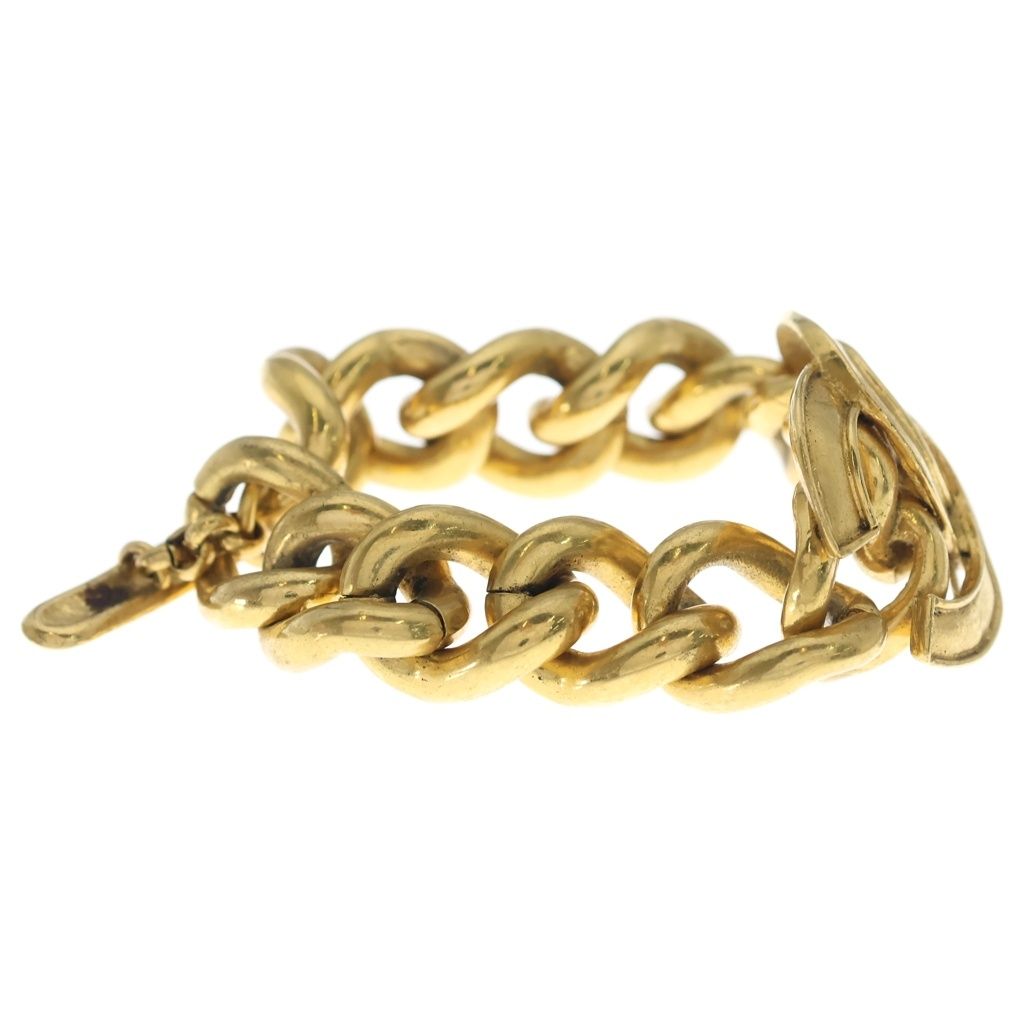 Chanel CC Logo Chain Bracelet Gold — view 3