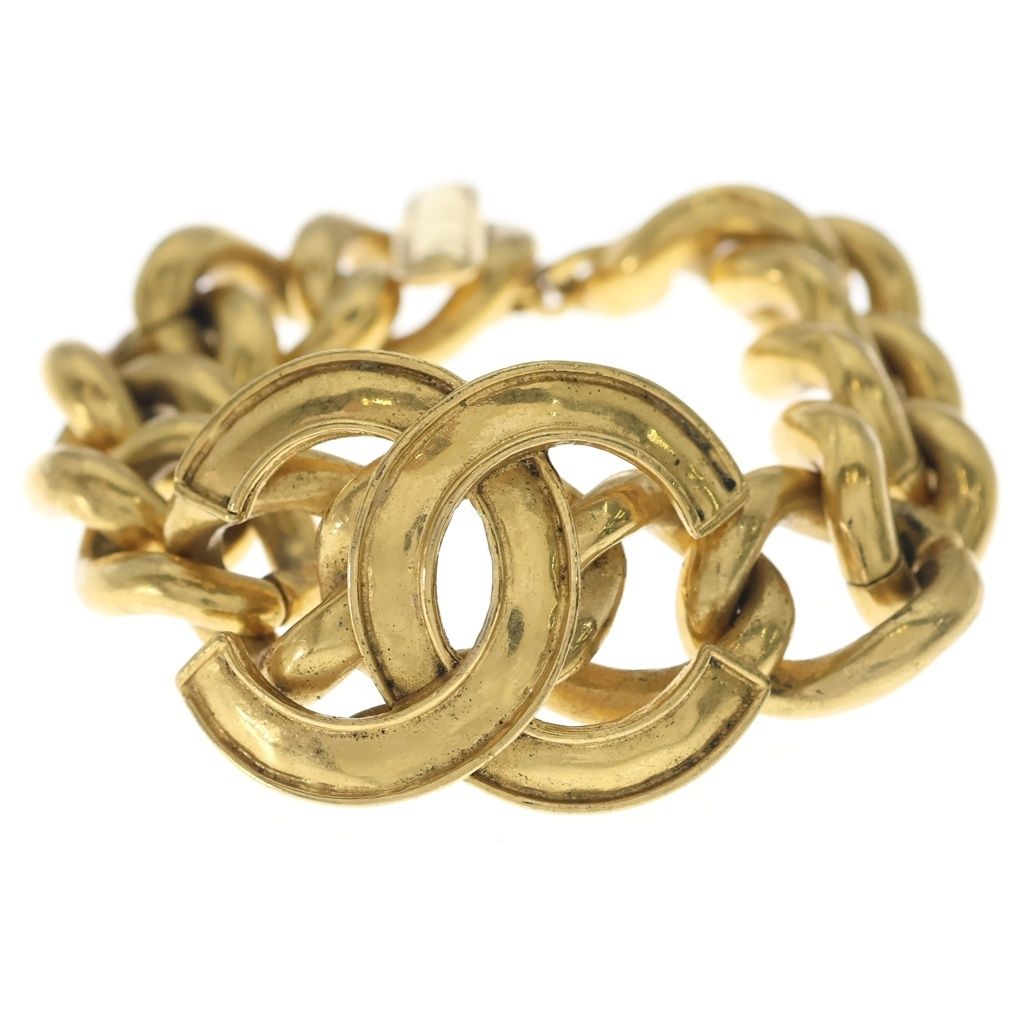 Chanel CC Logo Chain Bracelet Gold