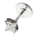 Louis Vuitton LV Diamond Monogram Star 18k White Gold Earrings