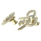 Chanel Metal Ribbon CC Logo Brooch — view 3