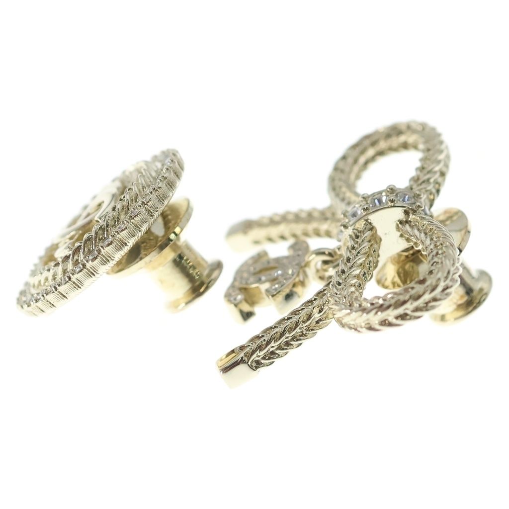 Chanel Metal Ribbon CC Logo Brooch — view 3