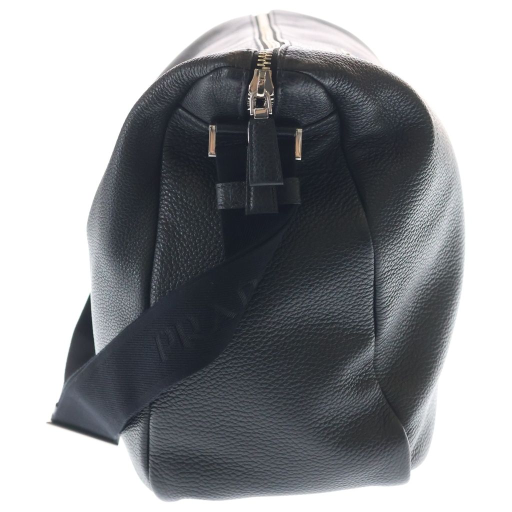 Prada Vitello Daino Shoulder Bag Triangle Logo Black — view 3
