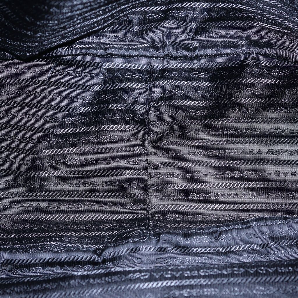 Prada Vitello Daino Shoulder Bag Triangle Logo Black — view 7