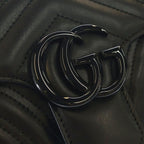 Gucci GG Marmont Quilted Leather Chain Shoulder Bag Black — view 6