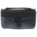 Gucci GG Marmont Quilted Leather Chain Shoulder Bag Black