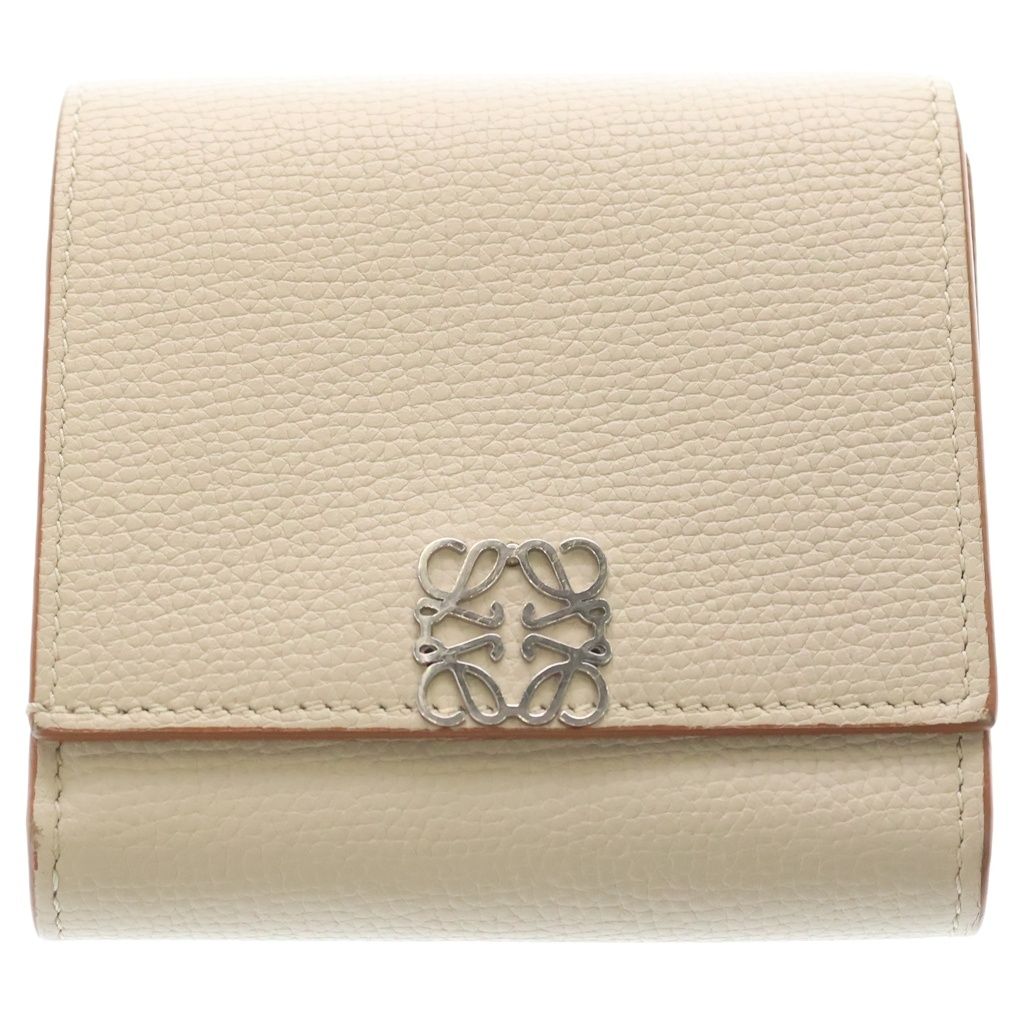 Loewe Anagram Trifold Wallet Beige