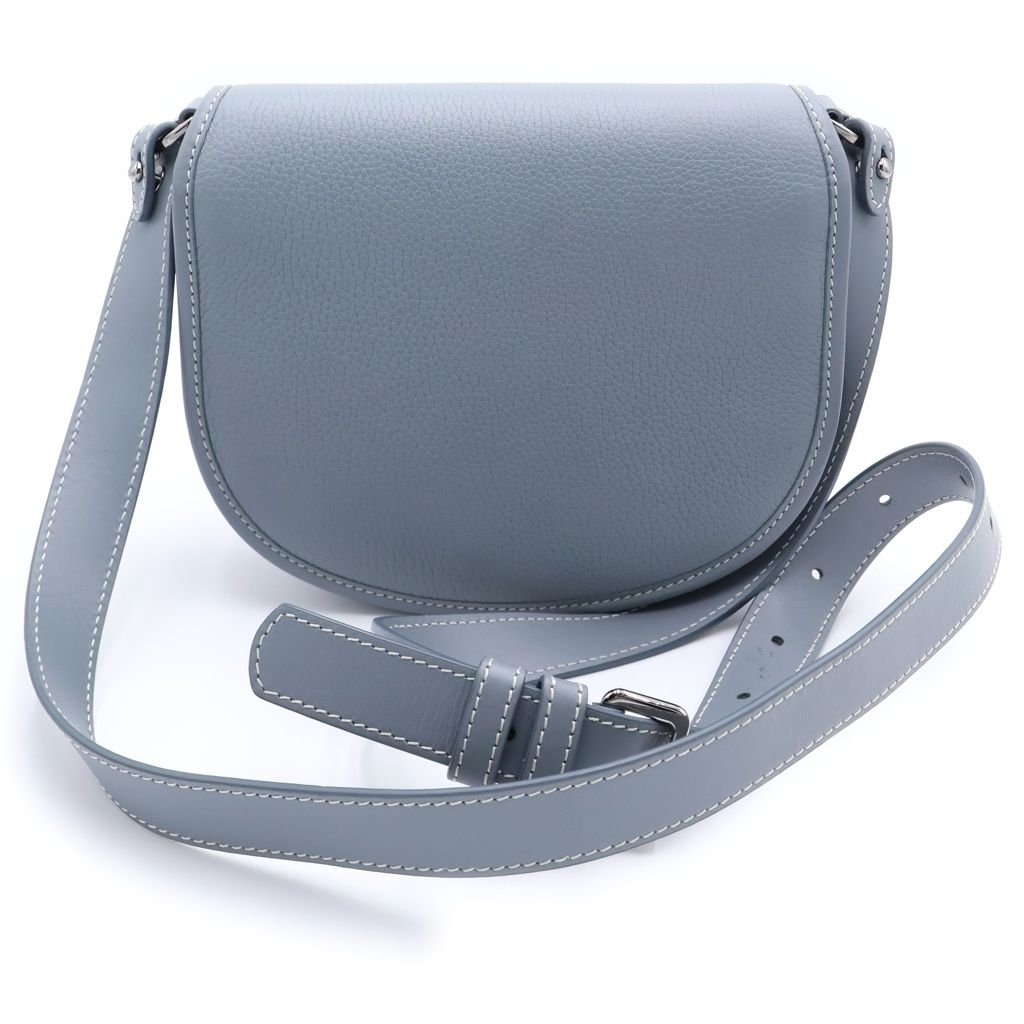 Dior Gallop Mini Leather Saddlebag Silver Gray Handbag — view 2