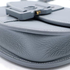 Dior Gallop Mini Leather Saddlebag Silver Gray Handbag — view 5