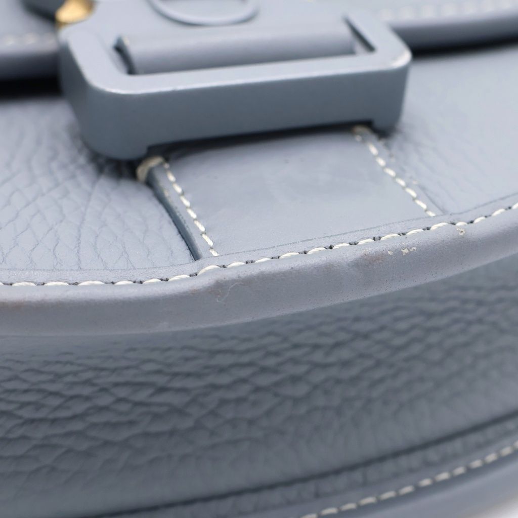 Dior Gallop Mini Leather Saddlebag Silver Gray Handbag — view 6