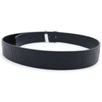 Louis Vuitton LV Initial Buckle 40 Reversible Leather Belt Black Silver — view 2