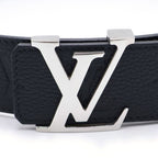 Louis Vuitton LV Initial Buckle 40 Reversible Leather Belt Black Silver — view 4