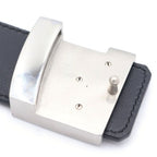 Louis Vuitton LV Initial Buckle 40 Reversible Leather Belt Black Silver — view 5