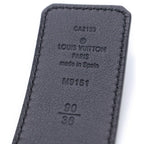Louis Vuitton LV Initial Buckle 40 Reversible Leather Belt Black Silver — view 6