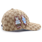Gucci Higuchi Yuko GG Canvas Cap Baseball Cap Hat Beige Blue — view 3