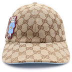 Gucci Higuchi Yuko GG Canvas Cap Baseball Cap Hat Beige Blue — view 4