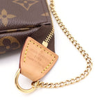 Louis Vuitton Monogram Mini Pochette Mini Handbag Pouch Brown Gold — view 6