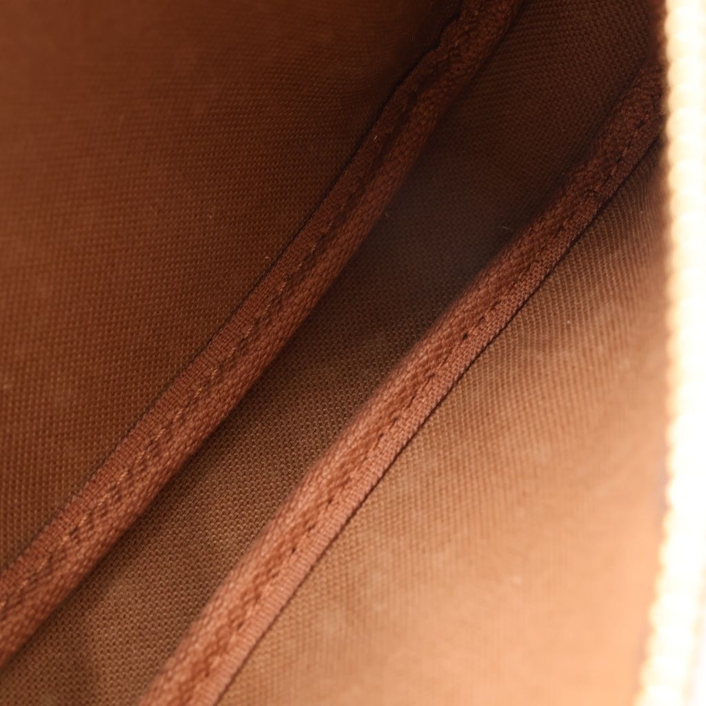 Louis Vuitton Monogram Mini Pochette Mini Handbag Pouch Brown Gold — view 7