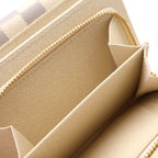 Louis Vuitton Damier Azur Portefeuille Joy Leather Trifold Wallet Compact White — view 5