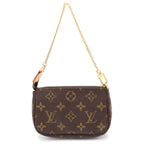 Louis Vuitton Monogram Mini Pochette Leather Pouch Brown — view 2