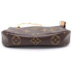 Louis Vuitton Monogram Mini Pochette Leather Pouch Brown — view 4