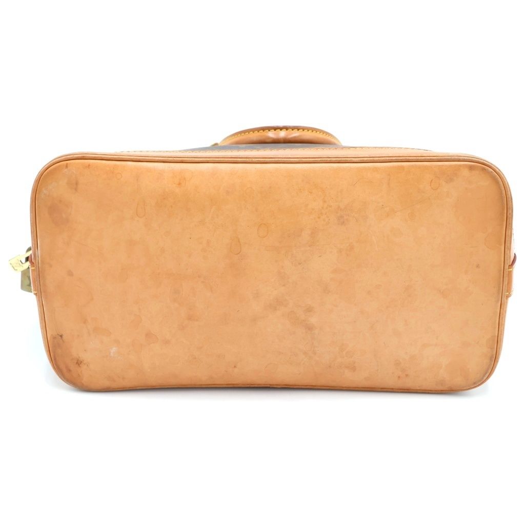Louis Vuitton Monogram Alma Handbag Brown Leather Gold — view 4