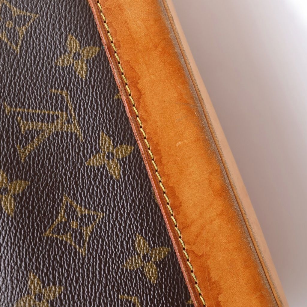 Louis Vuitton Monogram Alma Handbag Brown Leather Gold — view 7