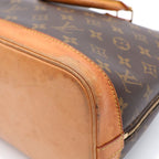Louis Vuitton Monogram Alma Handbag Brown Leather Gold — view 5