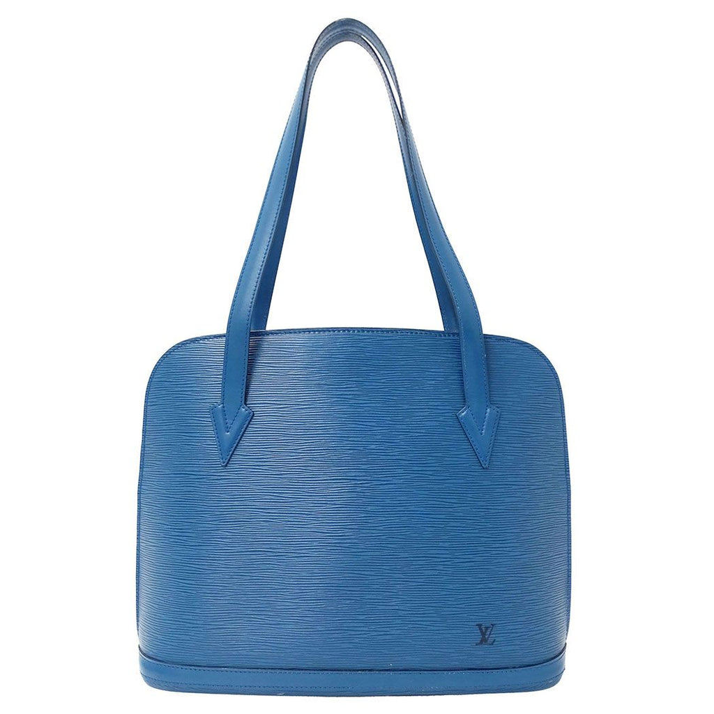 Louis Vuitton Shoulder Bag Epi Leather Lussac Toledo Blue Tote Going Out Adults