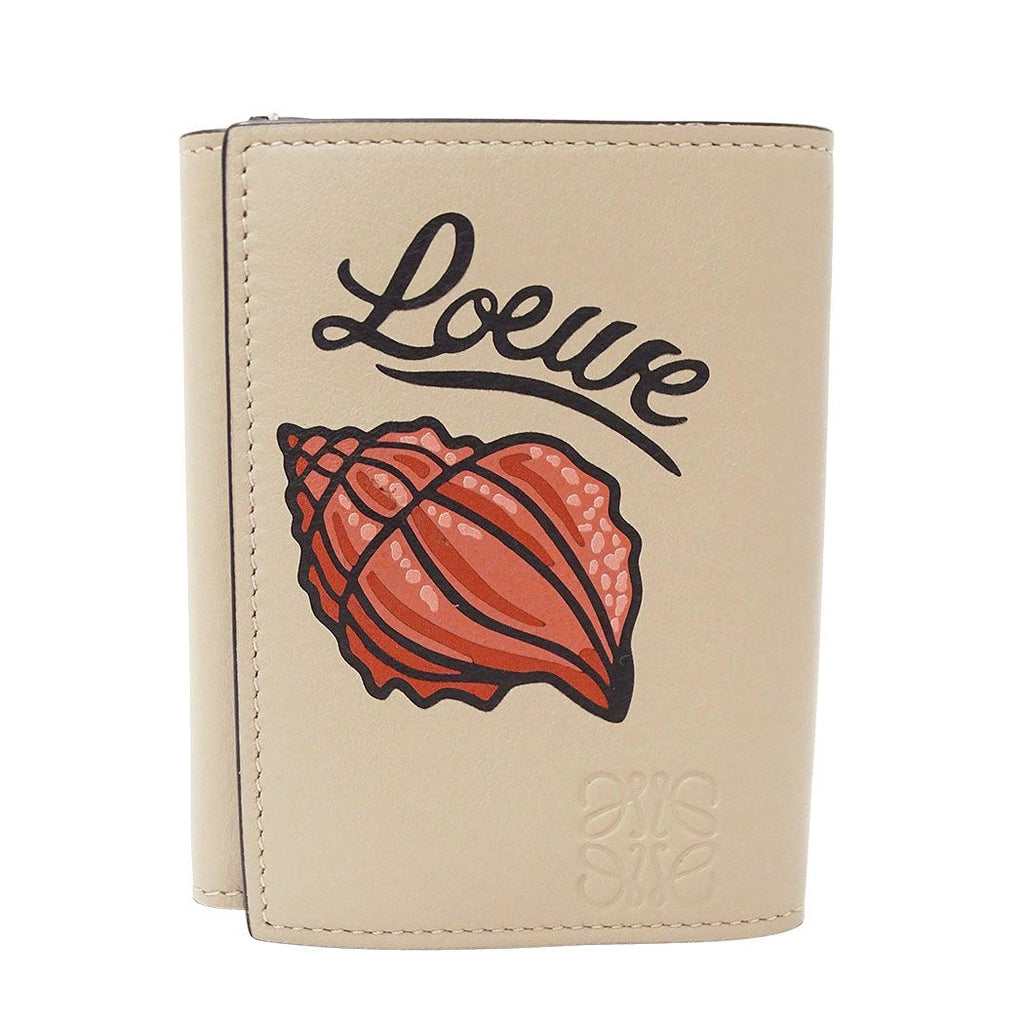 Loewe Wallet Trifold Anagram Shell Beige Mini Compact Seashell