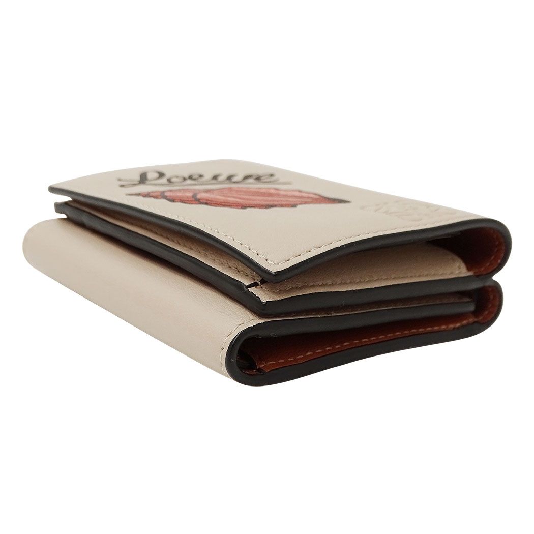 Loewe Wallet Trifold Anagram Shell Beige Mini Compact Seashell — view 3