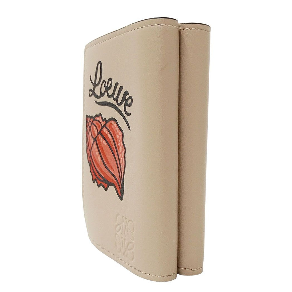 Loewe Wallet Trifold Anagram Shell Beige Mini Compact Seashell — view 4