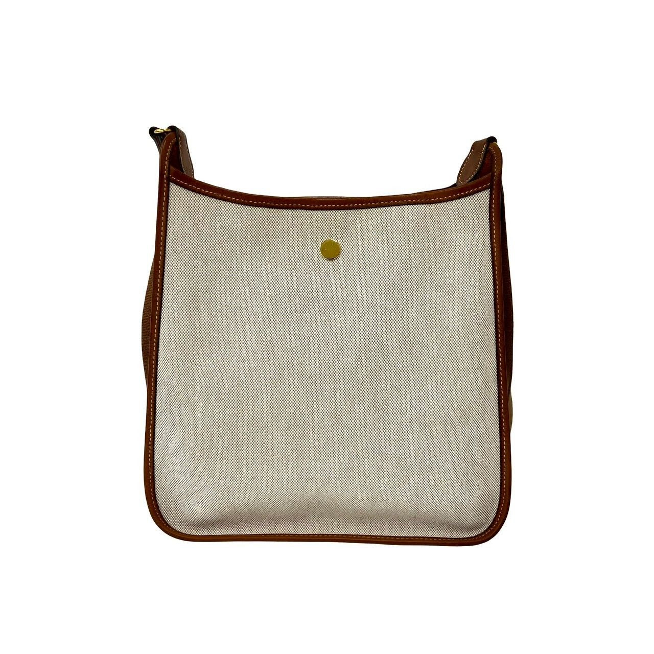 Hermes Vintage Vespa PM Toile Ash Buffalo Leather Shoulder Bag Natural — view 3