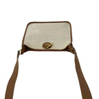 Hermes Vintage Vespa PM Toile Ash Buffalo Leather Shoulder Bag Natural — view 4