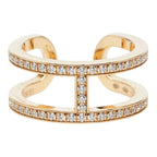 Hermes Chaine D'ancre Ring 18k Yellow Gold