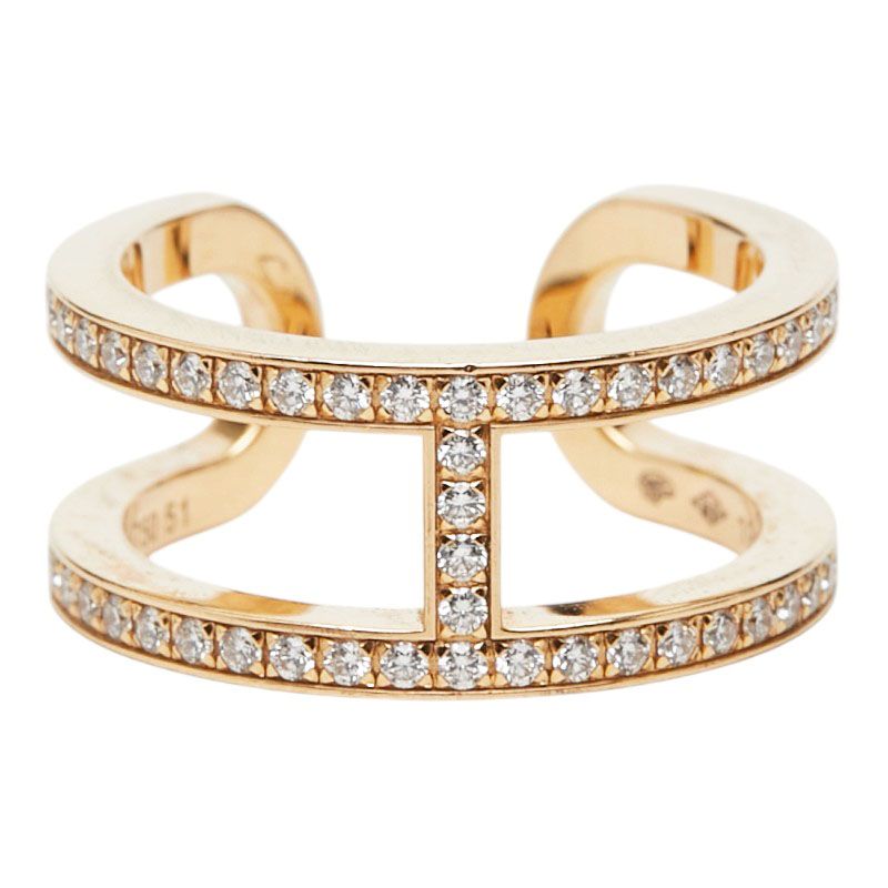 Hermes Chaine D'ancre Ring 18k Yellow Gold