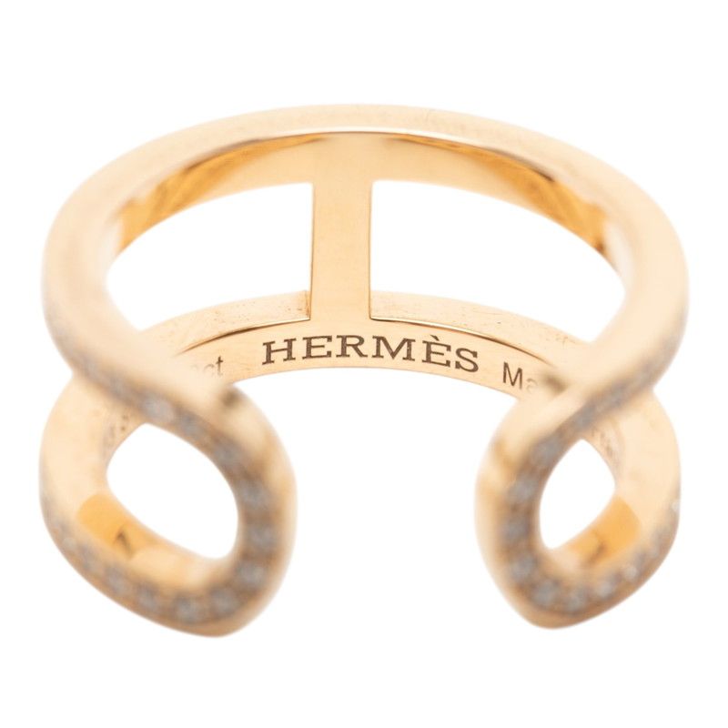 Hermes Chaine D'ancre Ring 18k Yellow Gold
