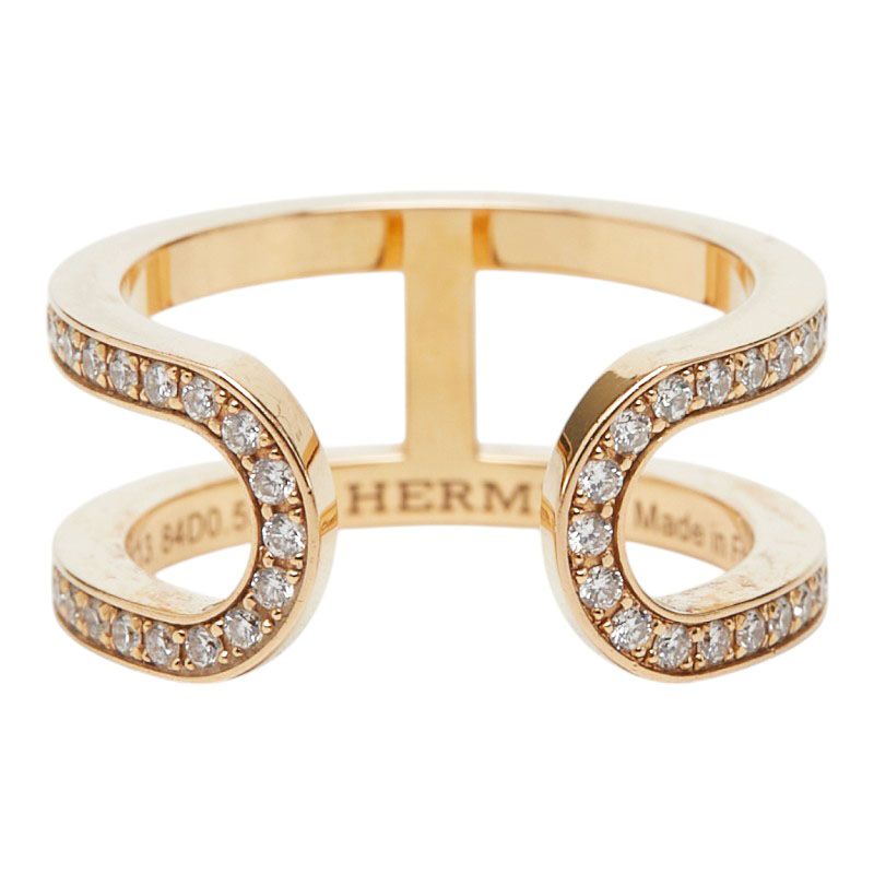 Hermes Chaine D'ancre Ring 18k Yellow Gold